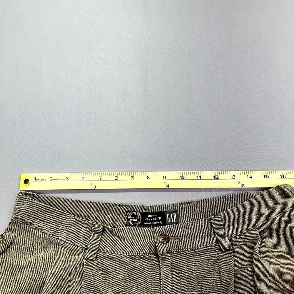 Vintage Gap Pants Men Tag Size 36x32‎ Relaxed Fit Faller Cut Straight Leg Cotton